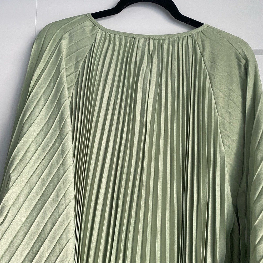 X plus wear NWT Green Pleated Maxi Kaftan Onesize Belted Dress - Picture 6 of 10